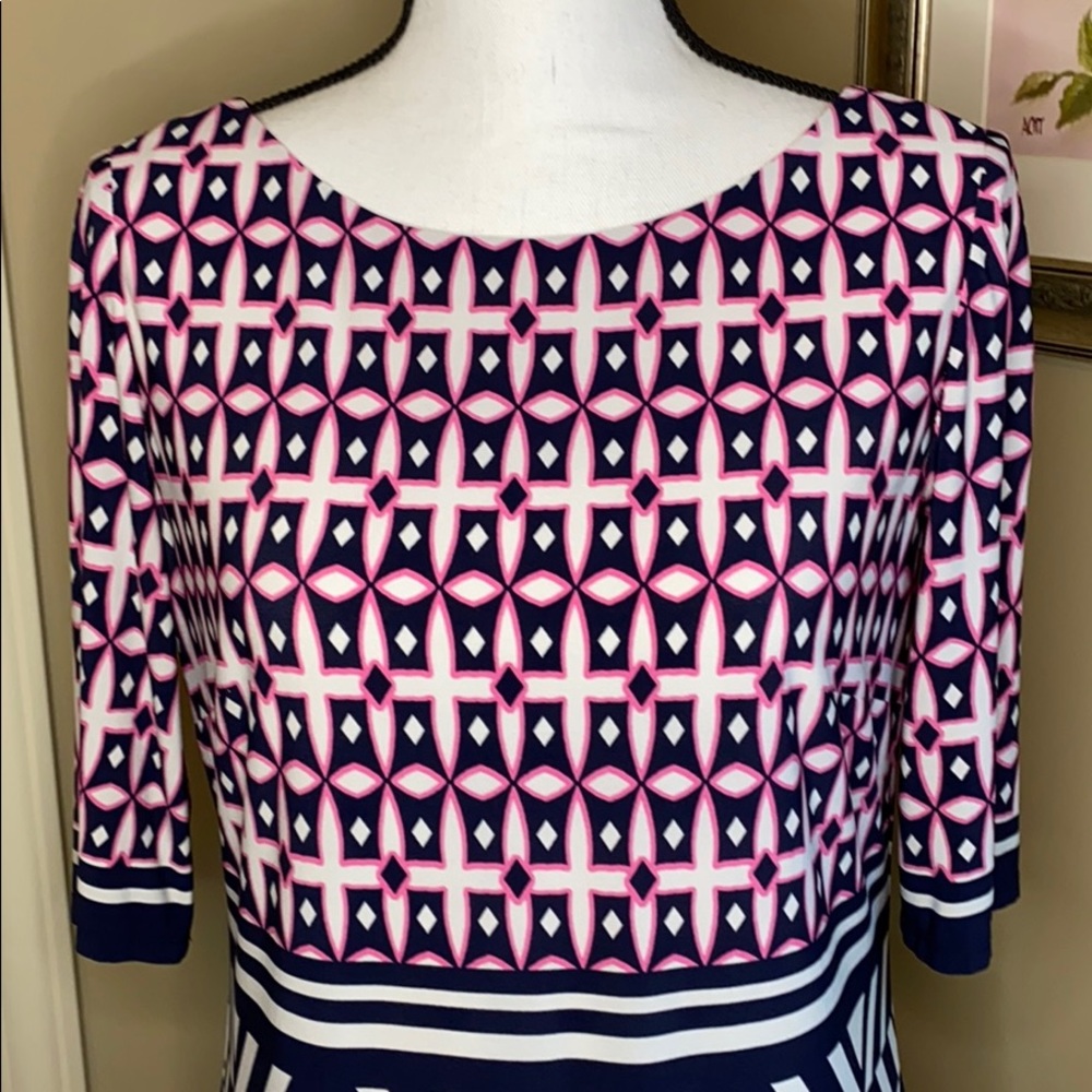 Eliza J Shift Patterned Dress - Picture 2 of 7